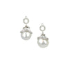 Freshwater Baroque Pearl Diamond Earring Drops