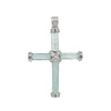 Aquamarine Diamond Cross Pendant