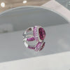 Pear Shape Rubellite and Pink Sapphire Diamond Ring