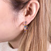Multi Colour Sapphire Earring Hoops