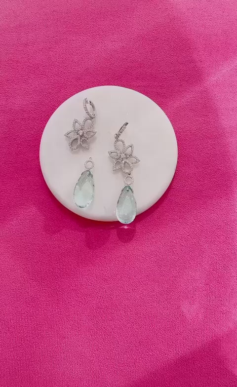 Aquamarine Diamond Drops