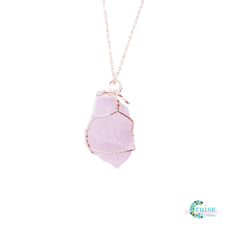 Rose Quartz Healing Crystal Necklace