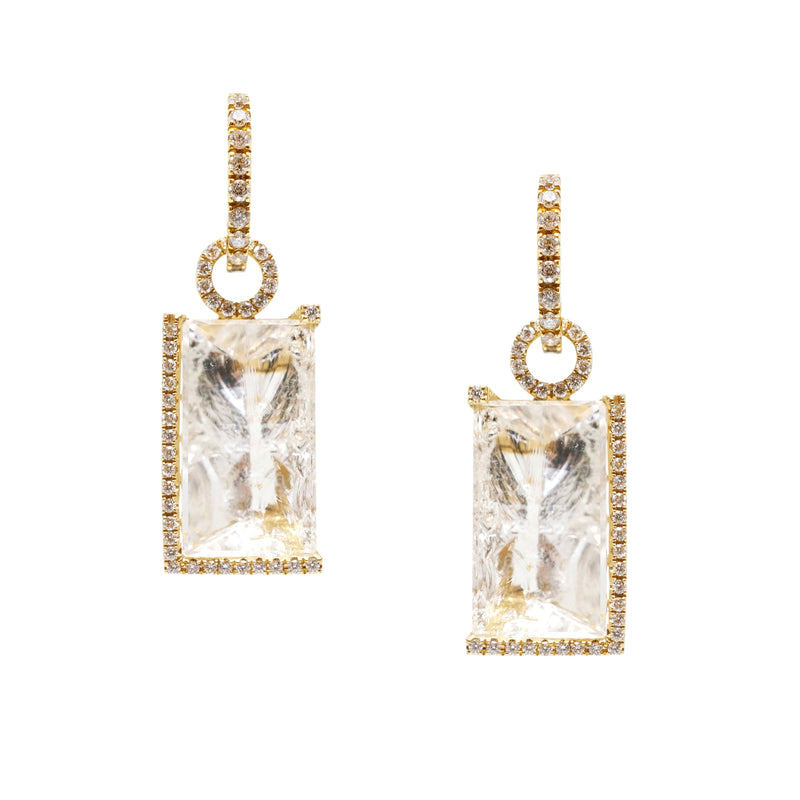 INFINITY ICE diamond earrings with diamond hoops