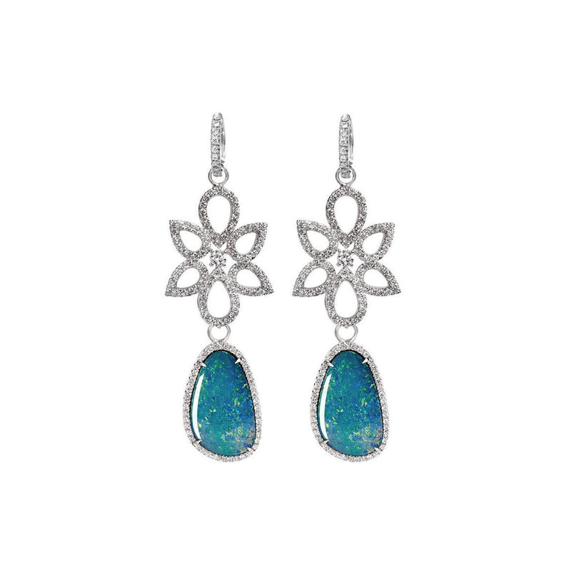Mixology - Diamond and Opal Three in one earrings