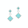 Neon Paraiba Tourmaline Diamond Stud earrings