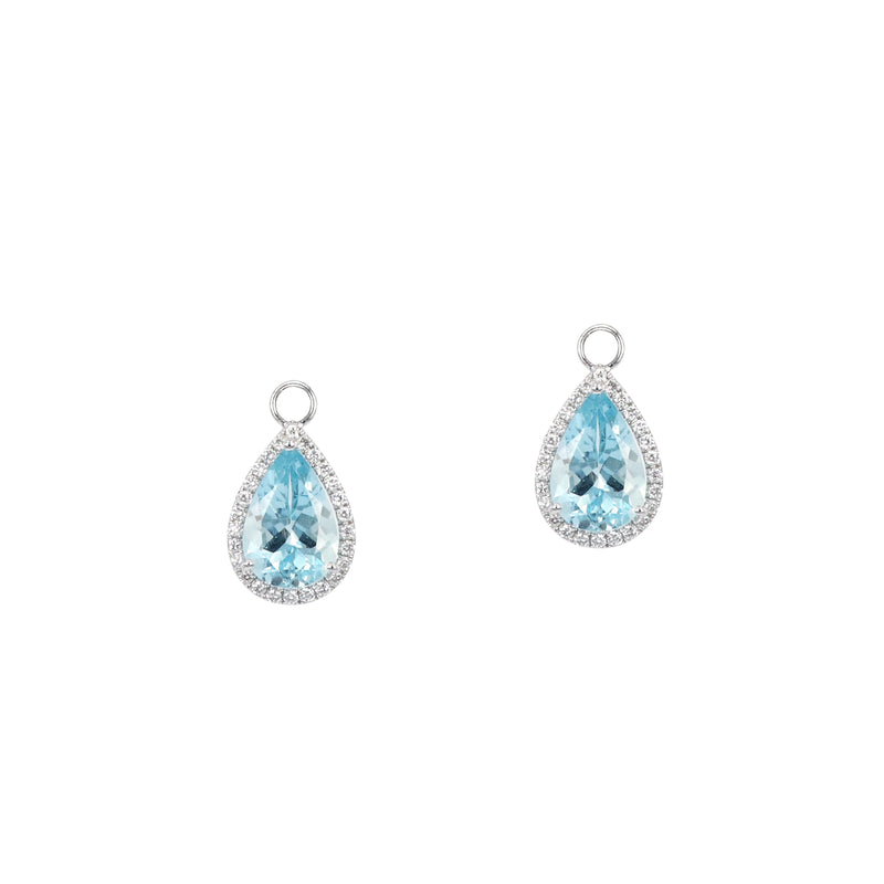 Pear shape Aquamarine Diamond Drops