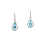 Pear shape Aquamarine Diamond Drops