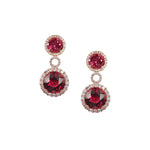 Pink Tourmaline Diamond Earring Drops