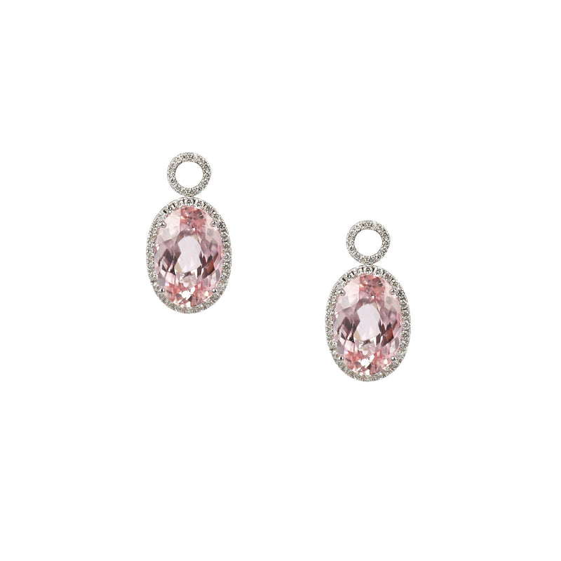 Kunzite Diamond Earring Drops
