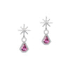 Rubellite Diamond Earring Drops