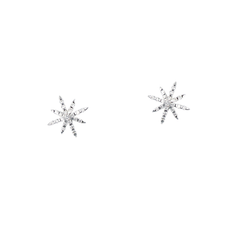 Snowflakes Diamond Earring Studs