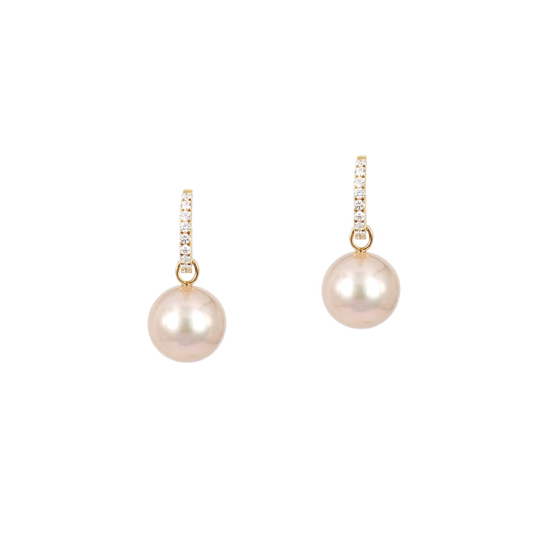 Freshwater pink pearl drops