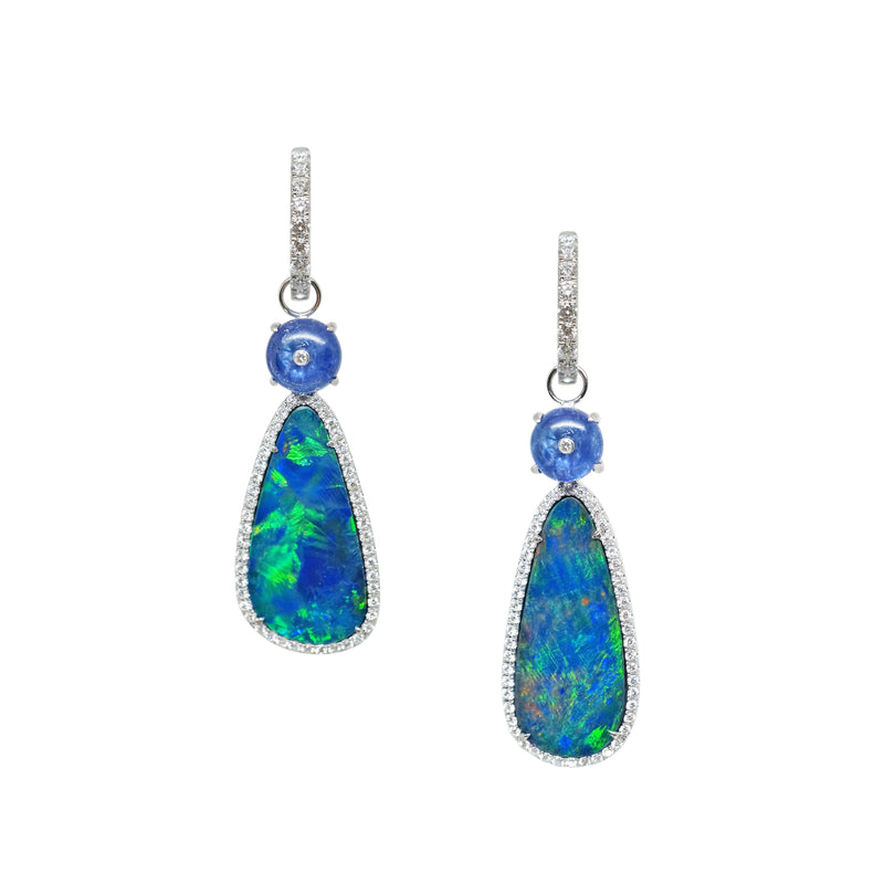 Floating Islands Collection - Opal and Tanzanite Drops