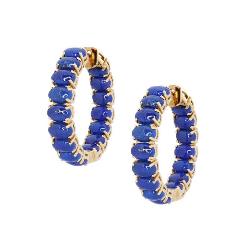 Lapis Lazuli Earring Hoops