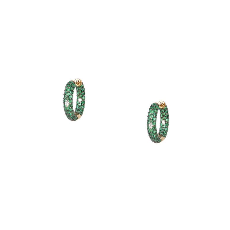 Emerald Mini Earring Hoops