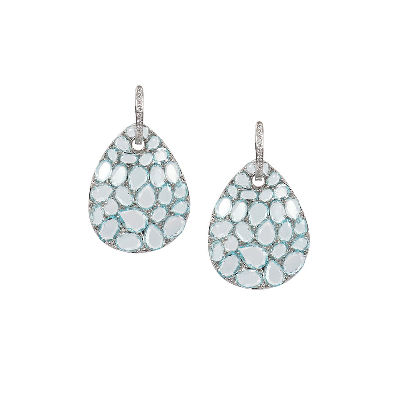 Blue Topaz Lily Pad earrings
