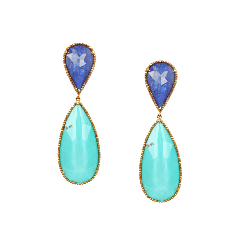 Lapis Lazuli and Turquoise Earrings
