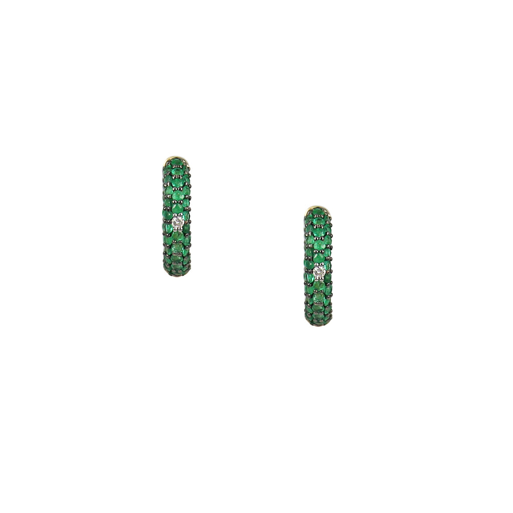 Emerald Mini Earring Hoops