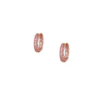 Pink Sapphire Mini Earring Hoops