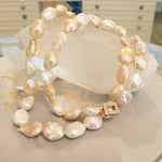 Rare Soufflé Freshwater Pearls Necklace with Diamond Clasp