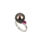 Tahitian Pearl Ruby Ring