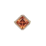 Brown Tourmaline Diamond Ring