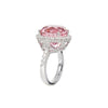Brilliant cut Pink Tourmaline Diamond Ring