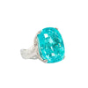 The Wave Ring - Neon Blue 46.91ct Paraiba Tourmaline and Diamond Ring