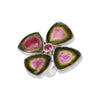 Watermelon and Rubellite Tourmaline Clover Ring