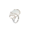 Baroque Freshwater Pearl and Diamond Cloud ring