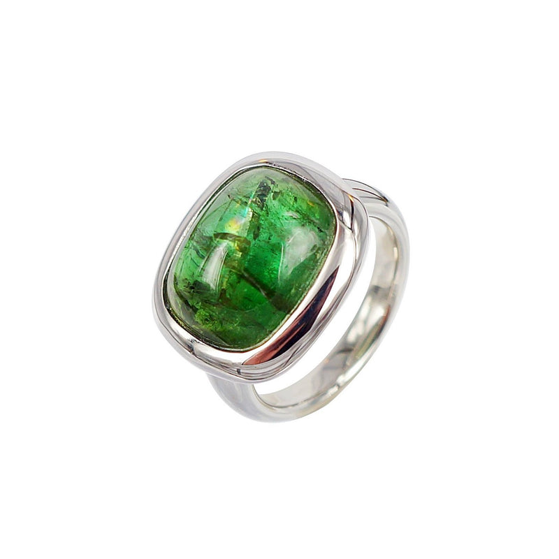 Cabochon Green Tourmaline Ring