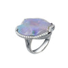 Lightning Ridge Opal and diamond ring