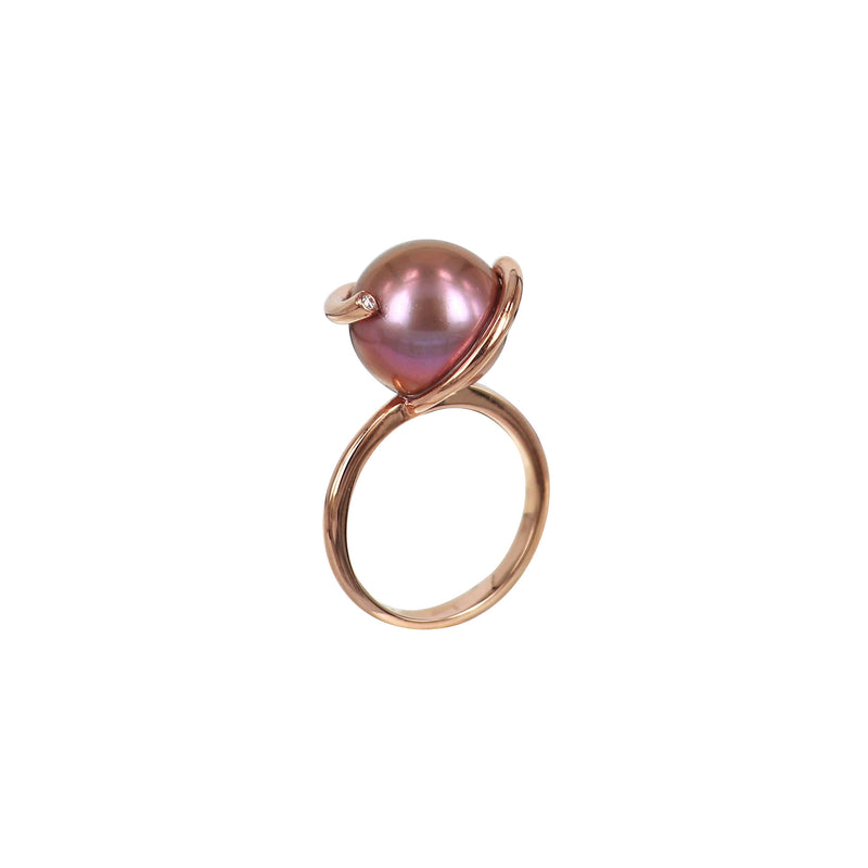 Edison Pearl Bubble Diamond ring