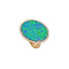 Gorgeous Greens Flash Australian Opal Diamond Ring